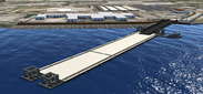 Illustration of new NOAA ship pier and facility North Charleston, South Carolina. (Image credit: Manson Construction Design/Build Team)