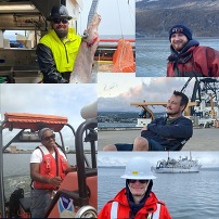 Collage of professional mariners