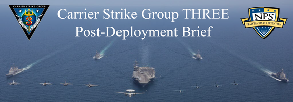 Banner for Carrier Strike Group THREE Post-Deployment Brief Seapower Conversation