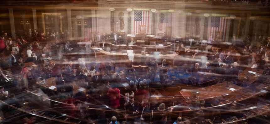 time lapse photo of the U.S. House of Representatives chamber