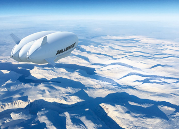 Airship over the arctic (rendering)