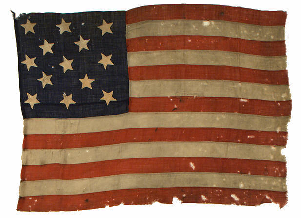 American flag with 13 stars and stripes