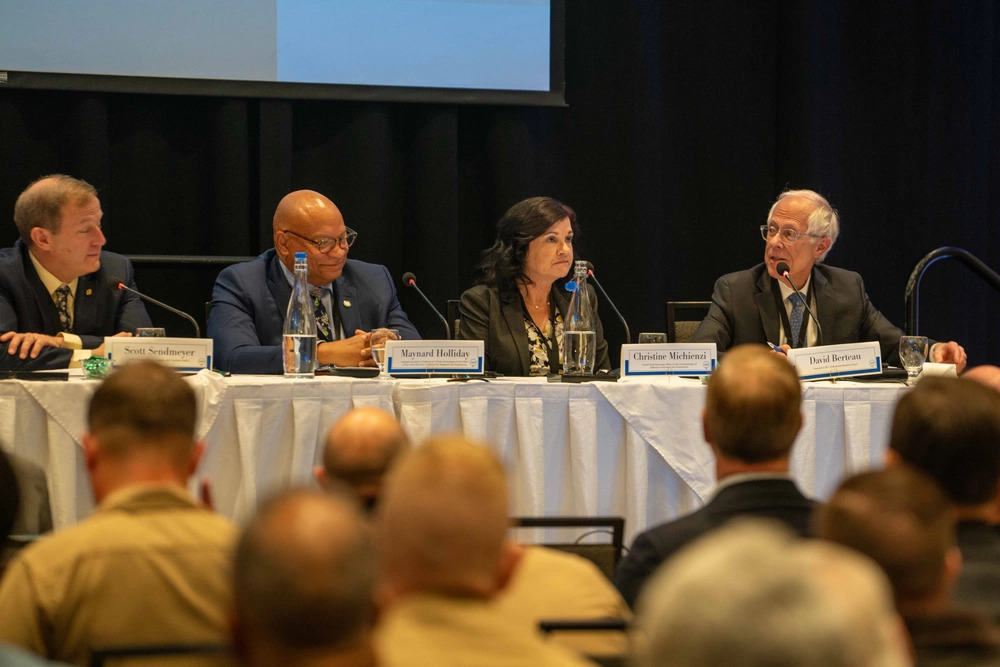 David Berteau speaks during a plenary session