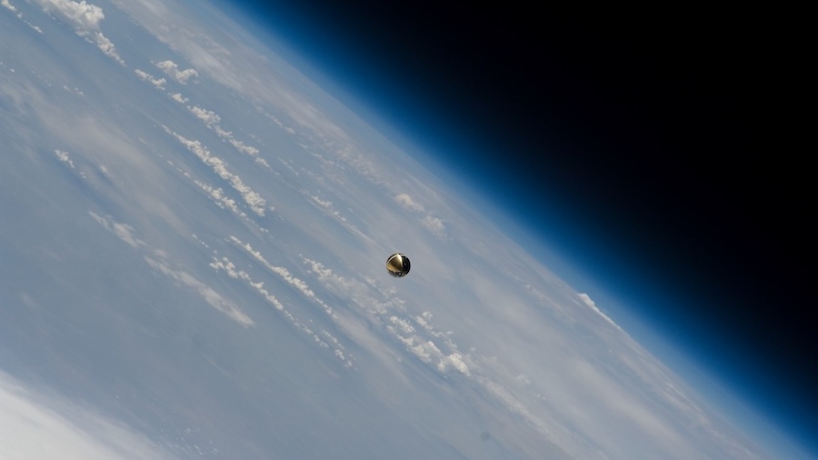 satellite in orbit over earth