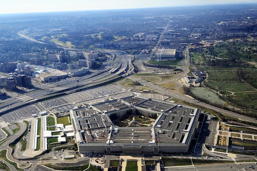 aerial view of the Pentagon