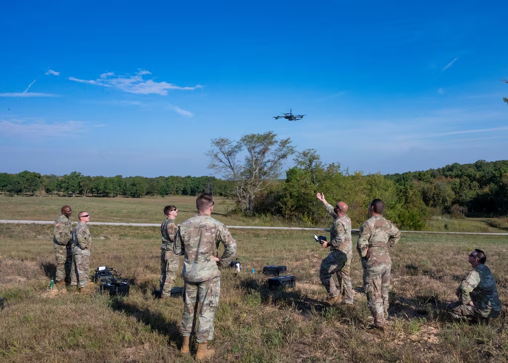 solidiers flying drones