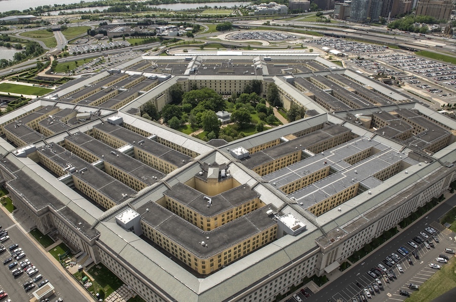 aerial view of Pentagon