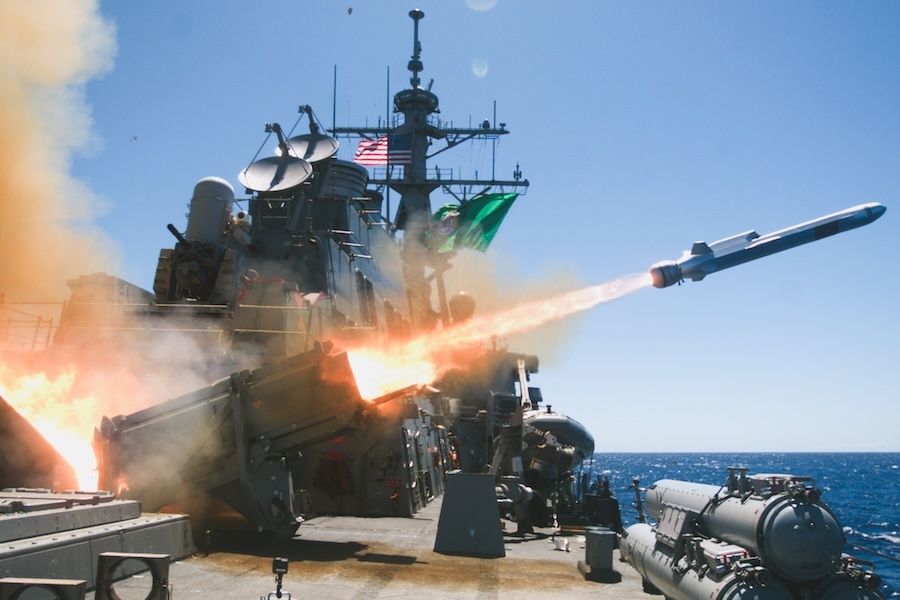 missile firing from the deck of the USS Fitzgerald