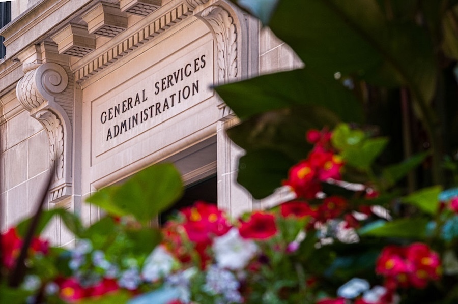 main entrance to the GSA building 