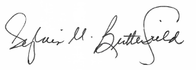 signature of Sylvia Butterfield