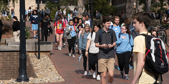 Students on UNC campus. Credit Dennis Ludlow - Sharkshock/CC