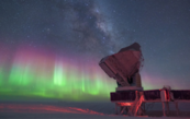 Telescope with auroras
