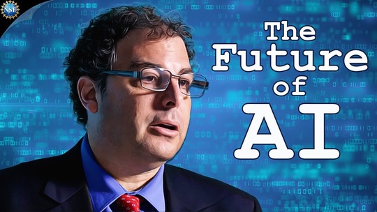 A man's face and the words "The Future of AI"