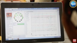 Image of brain waves of screen