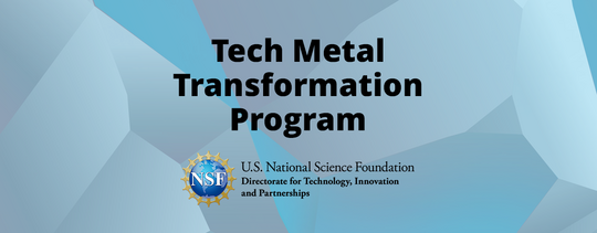 NSF-SPRIND-Tech-Metal-Transformation-Program-Banner