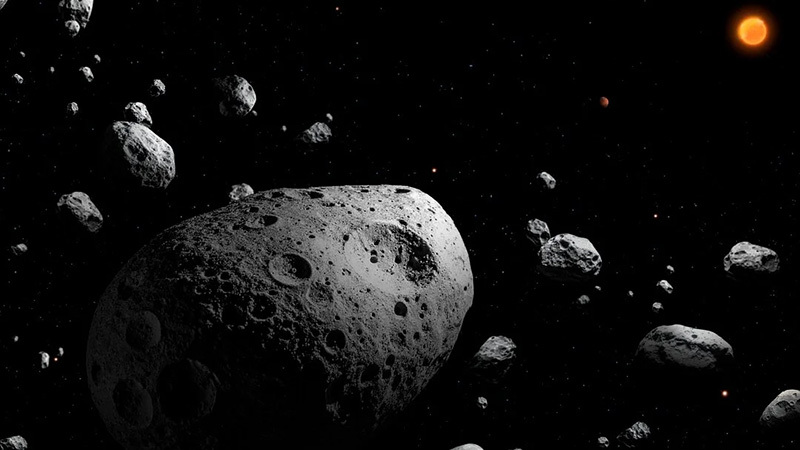 Artist’s illustration of the fastest-rotating asteroid with a diameter over 500 meters