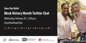 Black Hostory Month Twitter Chat, Feb 20, 2 pm ET #LoveYourHeartChat @MinorityHealth