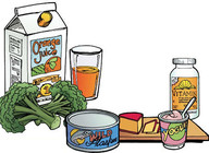 Image shows an illustration of vitamin D and calcium rich foods