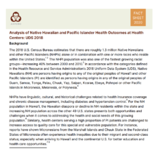 Screenshot of the "Analysis of Native Hawaiian and Pacific Islander Health Outcomes at Health Centers" report