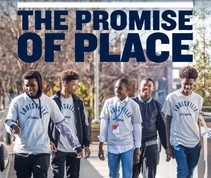 The Promise of Place. Image shows several young, Black men