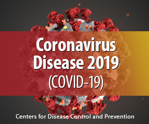 Coronavirus (COVID-19) Disease. Imagine shows a COVID-19 model.