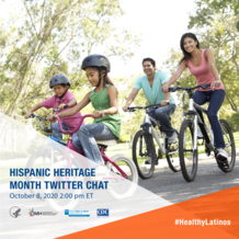 Hispanic Heritage Month Twitter Chat, October 8, 2 pm ET. #HealthyLatinos.