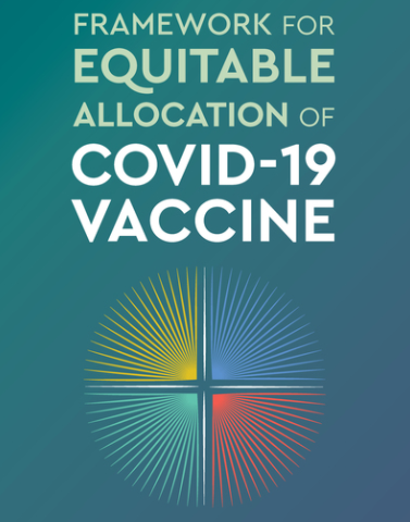 Cover detail for the NASEM Framework for Equitable Allocation of COVID-19 Vaccine report