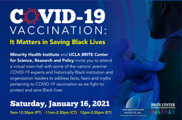 COVID-19 Vaccination: It Matters in Saving Black Lives, Sat, Jan 16, 12 pm ET