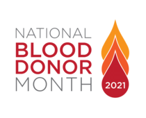 National Blood Donor Month 2021 logo
