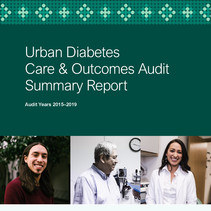 Cover detail for the Urban Diabetes Care and Outcomes Summary Report, Audit Years 2015–2019