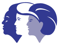 WHI logo: an illustration of three women's faces in profile