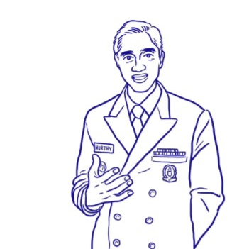 Illustration of U.S. Surgeon General Vivek H. Murthy