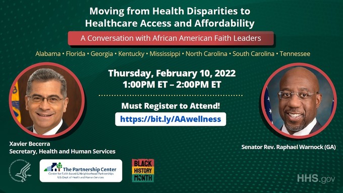 Moving from Health Disparities to Healthcare Access and Affordability, Feb 10 at 1 pm ET. https://bit.ly/AAwellness