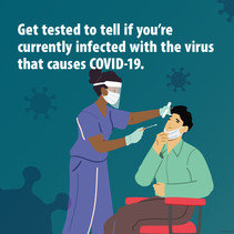 Get tested to tell if you're currently infected with the virus that causes COVID-19