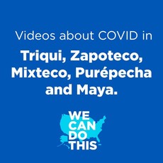 Videos about COVID in Triqui, Zapoteco, Mixteco, Purepecha and Maya. We Can Do This.