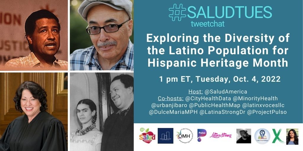 #SaludTues Tweetchat, Exploring the Diversity of the Latino Population for Hispanic Heritage Month, 1 pm ET, October 4 @SaludAmerica