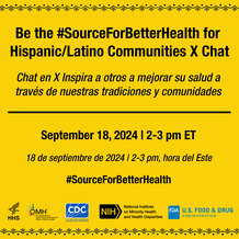 Be the Source For Better Health for Hispanic Latino Communities X Chat