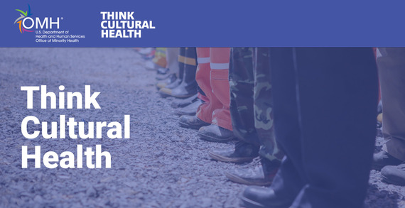 Think Cultural Health with a photo of people wearing boots standing in a row.