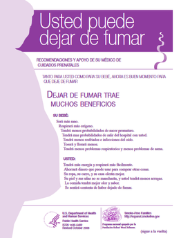 Image of the You Can Quit Smoking publication/tool - in Spanish 