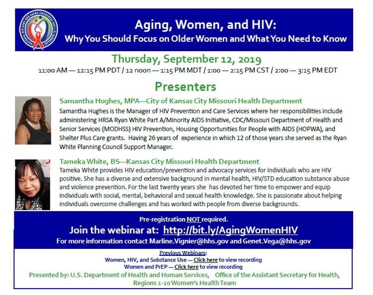 RWHC HIV/AIDS Webinar Flyer 9.12.19