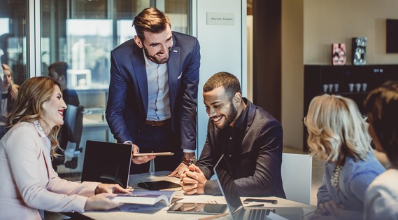 group of people in a professional setting