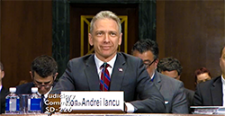 Andrei Iancu testifies before the Senate Judiciary Committee