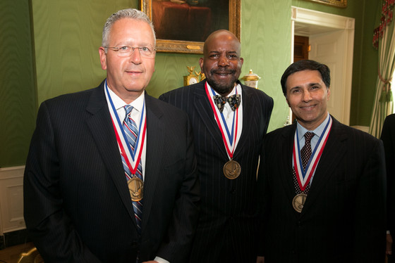 NMTI laureates Joseph DeSimone, Cato Laurencin, and Mark Humayun 