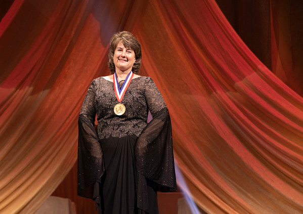 NIHF inductee Jackie Quinn at 2019 NIHF induction