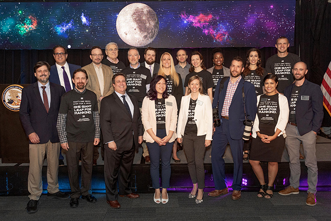 USPTO Communications team at the USPTO Moon Landing event in July 2019