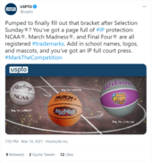 March Madness trademarks tweet image