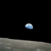 Earth as viewed from the moon