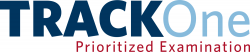 Phrase "Track One Prioritized Examination" logo
