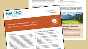 An image of a fact sheet for Rural and Frontier Healthcare Coalition. 