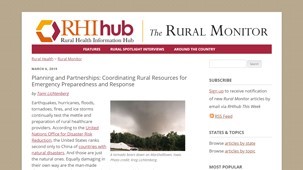 A screenshot of the Rural Health Information Hub.